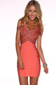 Weave Illusion Top Sexy Bandage Dress