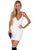 White Backless T-bar Design Sexy Hem Bodycon Dress