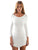 White Bodycon Dress with Cut out Back