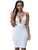 White Bralette Cutout Body-conscious Dress