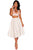 White Flared A-Line Midi Skirt