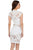 White Hit or Mesh Net Insert Bodycon Dress