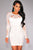 White Lace Nude Illusion Long Sleeves Bodycon Dress