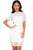 White Lace Short Sleeve Bandage Dress