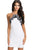 White Lace Trim Bodycon Dress