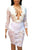 White Lace V-neck Mini Club Dress