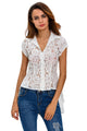 White Mermaid Tail Floral Lace Shirt