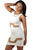 White Mesh Cutouts Bodycon Dress