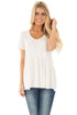 White Sweetheart Neckline Babydoll Style T-shirt