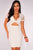 White Textured Crochet Scallop Accent Neckline Dress