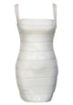 White Twinkling Sequin Bandage Dress