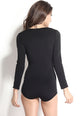 Wrap Front and Cut out Black Teddy Club Top