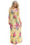 Yellow Blooming Flower Print Wrap V Neck Boho Dress