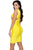 Yellow Cutout Midi Bandage Dress