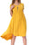 Yellow Short Sleeve High Low Pleated Casual Swing Dress