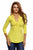 Yellow Twist Front Sleeved V Neck Top