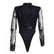 Deep V Neck Women Sexy Club Sequins Bodysuit #Black #Sequins SA-BLL8029-1 Women's Clothes and Bodysuits by Sexy Affordable Clothing