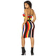 Trendy Bateau Neck Striped Red Two-piece Skirt Set #Sleeveless #Stripe #Two Piece SA-BLL282465 Sexy Clubwear and Skirt Sets by Sexy Affordable Clothing