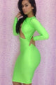 Hot Womens Crystal Neon Green Bodycon Evening Dress  SA-BLL2671-2 Fashion Dresses and Bodycon Dresses by Sexy Affordable Clothing