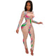 Multi-color Printed Sexy Nude Fitting Clubbing Jumpsuit #Nude #Printed SA-BLL55581-1 Women's Clothes and Jumpsuits & Rompers by Sexy Affordable Clothing