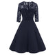 Vintage Lace Dress #Midi Dress #Blue #Vintage Lace Dress SA-BLL36112-1 Fashion Dresses and Skater & Vintage Dresses by Sexy Affordable Clothing