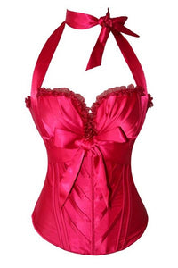 Sexy Satin Ribbon Halter Tie Corset  SA-BLL42654-3 Sexy Lingerie and Corsets and Garters by Sexy Affordable Clothing