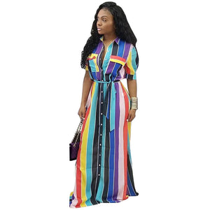 Belted Stripe Maxi Dress #Stripe SA-BLL51456-2 Fashion Dresses and Maxi Dresses by Sexy Affordable Clothing