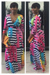 V-Neck Printed Maxi Dress