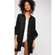 Chiffon Wrinkled Flare Sleeve Beach T Shirt #Black #Cardigan #Chiffon SA-BLL38535-1 Sexy Swimwear and Cover-Ups & Beach Dresses by Sexy Affordable Clothing