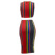 Colorful Stripped Vest and Under-Knee Skirt #Stripe #Two Piece SA-BLL282471 Sexy Clubwear and Skirt Sets by Sexy Affordable Clothing