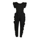 Open Back Ruffled Sleeveless Belted Jumpsuit #Sleeveless #Ruffled SA-BLL55569-3 Women's Clothes and Jumpsuits & Rompers by Sexy Affordable Clothing