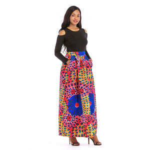 African Print Thicken Long Sleeve Blouse and Long Skirt #Long Sleeve #Two Piece #Print #Dashiki #African SA-BLL2435-8 Sexy Clubwear and Skirt Sets by Sexy Affordable Clothing