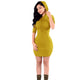 Pure Color Hooded Dress #Hooded SA-BLL282447-2 Fashion Dresses and Mini Dresses by Sexy Affordable Clothing