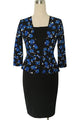 Fashion Casual Floral 3/4 Sleeve Pencil Dress  SA-BLL36099 Fashion Dresses and Midi Dress by Sexy Affordable Clothing