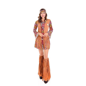 Peace And Love Hippie Women's Costume #Costumes #Brown SA-BLL15498 Sexy Costumes and Deluxe Costumes by Sexy Affordable Clothing