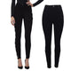 Good Waist Grommets Skinny High-Rise Jeans #Black #Jeans SA-BLL606 Women's Clothes and Jeans by Sexy Affordable Clothing