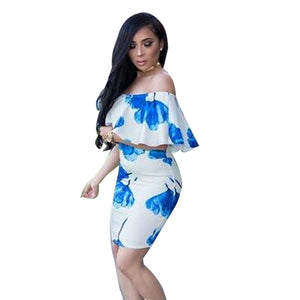 Off The Shoulder Flower Bodycon Dress #Off Shoulder #Ruffle #Flower SA-BLL282646 Fashion Dresses and Bodycon Dresses by Sexy Affordable Clothing