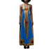 Dashiki Print Gathered Maxi Dress - Vlisco African Print #Sleeveless #Zipper #Print #Dashiki #African