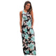Navy and Mint Floral Print Maxi Dress #Maxi Dress #Floral Print Maxi Dress SA-BLL51426-1 Fashion Dresses and Maxi Dresses by Sexy Affordable Clothing
