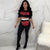 Casual Round Neck Letters+Grid Printed Two-piece Pants Set #Two Piece #Printed #Round Neck SA-BLL282455-1 Sexy Clubwear and Pant Sets by Sexy Affordable Clothing