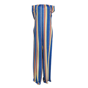 Off Shoulder Striped Tube Jumpsuit #Off Shoulder #Striped SA-BLL55572-1 Women's Clothes and Jumpsuits & Rompers by Sexy Affordable Clothing