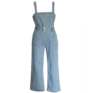 Wide Straps Denim Jumpsuit #Jumpsuit #Sling SA-BLL55428-2 Women's Clothes and Jumpsuits & Rompers by Sexy Affordable Clothing