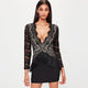 Deep V Neck Women Fashion Lace Perspective Sexy Dress #Black SA-BLL2720 Fashion Dresses and Mini Dresses by Sexy Affordable Clothing