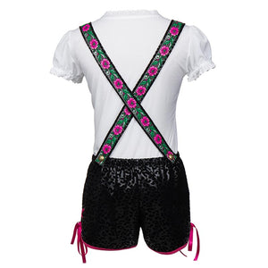 Embroidered Black Mini Ladies Leederhosen #Beer Costumes SA-BLL1210 Sexy Costumes and Beer Girl Costumes by Sexy Affordable Clothing