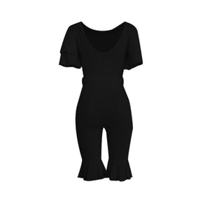 Summer Women Holiday Mini Playsuit #Black #Ruffle SA-BLL55567-1 Women's Clothes and Jumpsuits & Rompers by Sexy Affordable Clothing