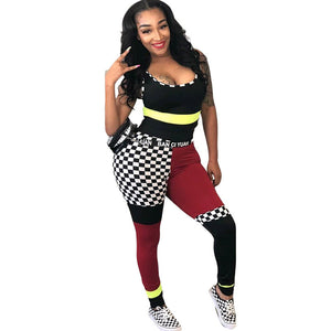 Sport Plaid Two Piece Suits #Two Piece #Plaid #Sport SA-BLL282548-1 Sexy Clubwear and Pant Sets by Sexy Affordable Clothing