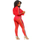 See You Looking Crop Jacket Pant Set - Red #Two Piece #Zipper #Striped SA-BLL282684-1 Sexy Clubwear and Pant Sets by Sexy Affordable Clothing