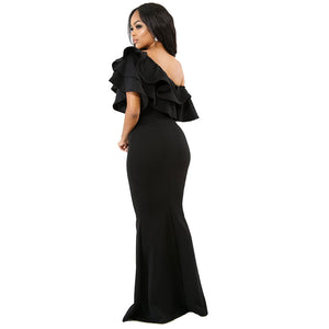 Ruffles One Shoulder Maxi Evening Dress #Ruffles #One Shoulder SA-BLL51471-2 Fashion Dresses and Evening Dress by Sexy Affordable Clothing