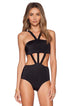 Black One Piece Swimwear