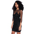 Mesh Sling Dress Two Piece Set Mini Dress #Black
